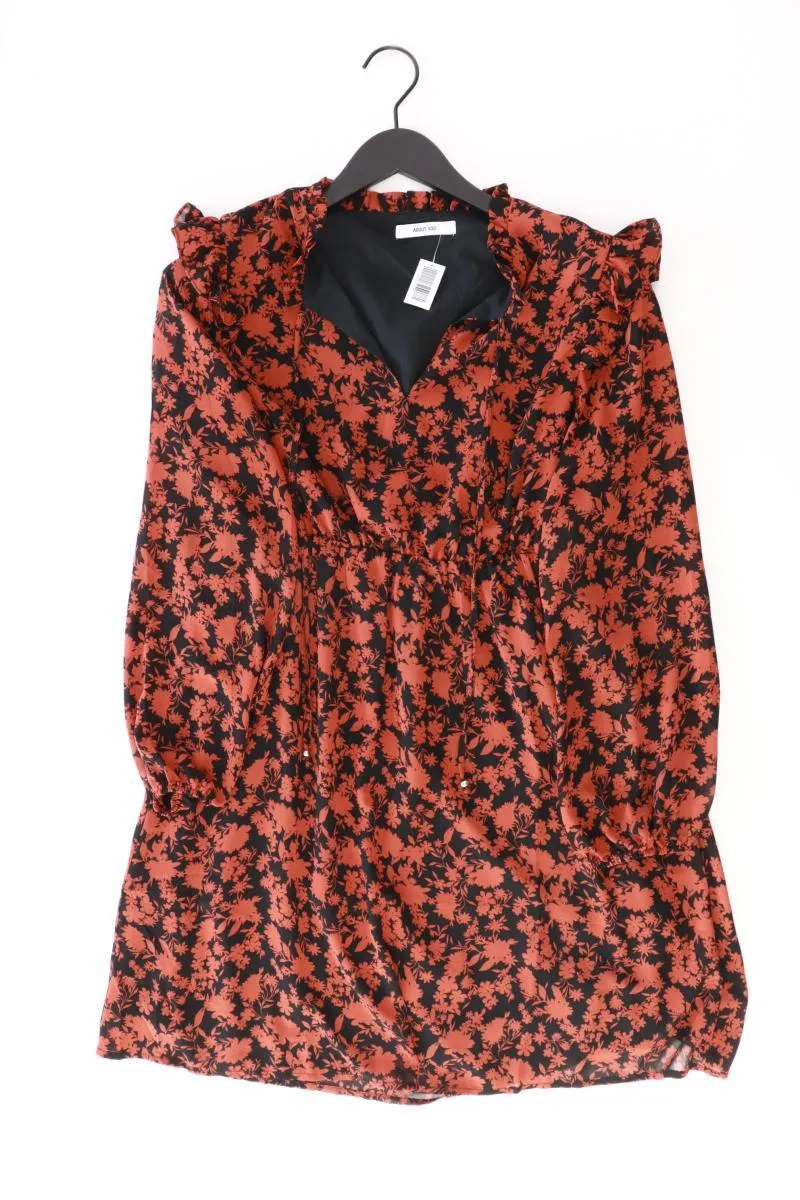 About You Chiffonkleid Gr. 40 Langarm orange aus Polyester