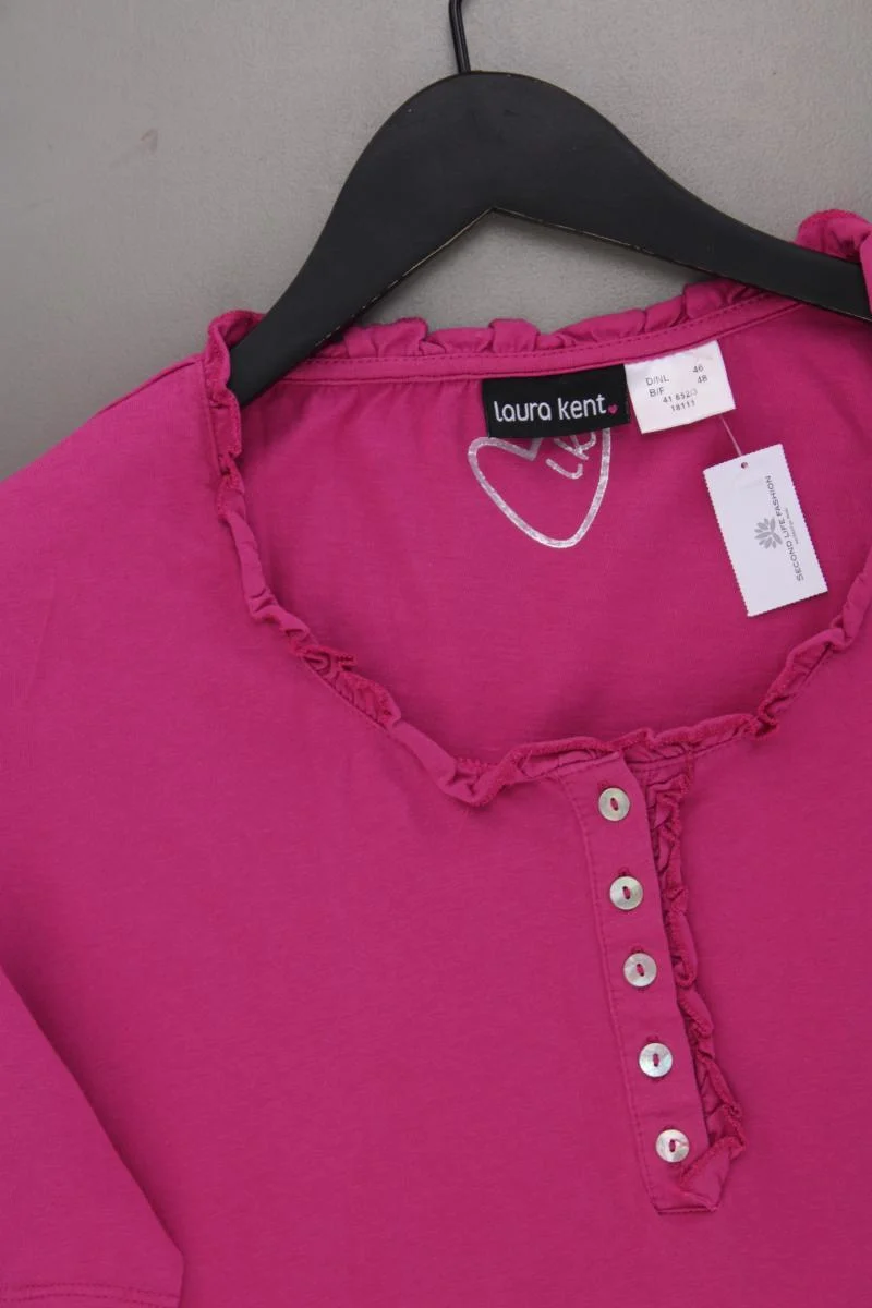 Laura Kent T-Shirt Gr. 46 Kurzarm pink aus Baumwolle