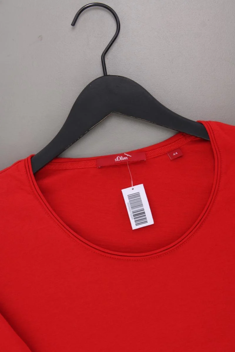s.Oliver T-Shirt Gr. 44 Kurzarm rot aus Baumwolle