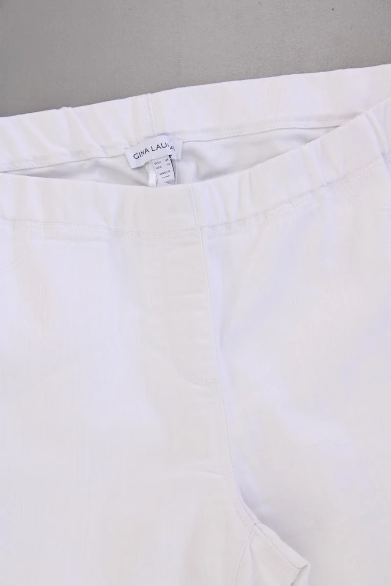 Gina Laura 3/4 Hose Gr. 44 weiß aus Baumwolle