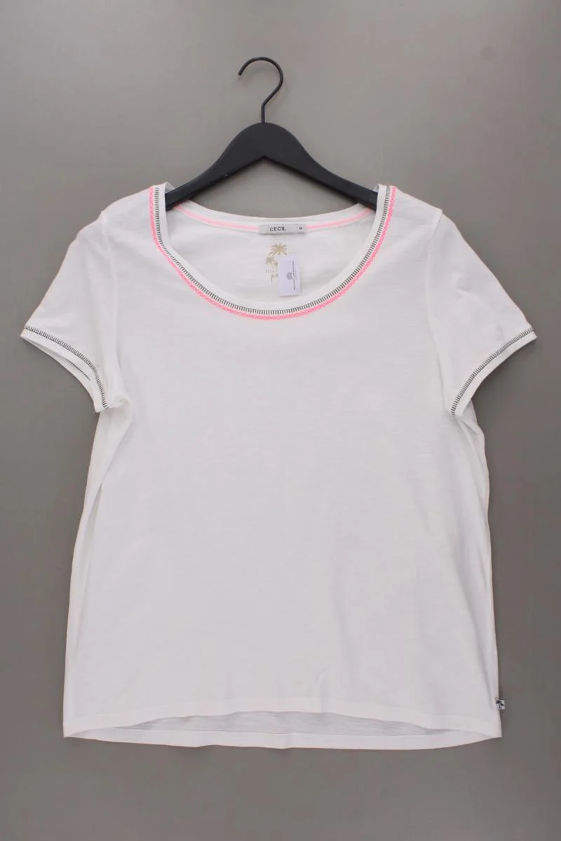 Cecil T-Shirt Gr. M Kurzarm weiß