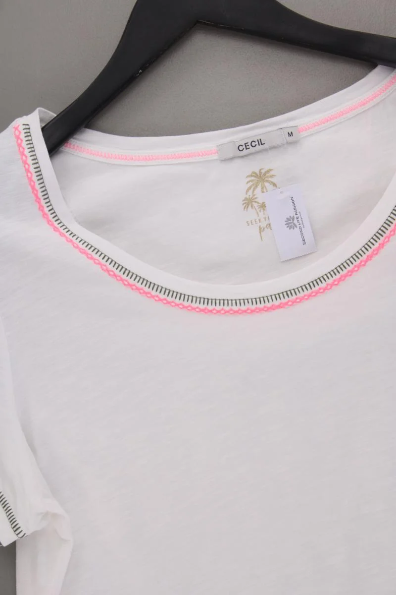 Cecil T-Shirt Gr. M Kurzarm weiß