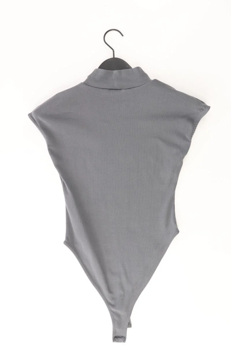 Zara Shirtbody Gr. M Kurzarm grau aus Baumwolle