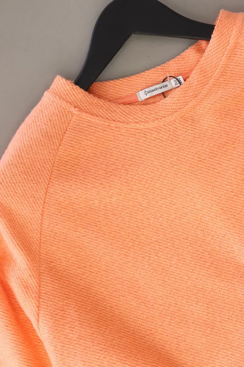 Stradivarius Langarmpullover Gr. M orange aus Baumwolle