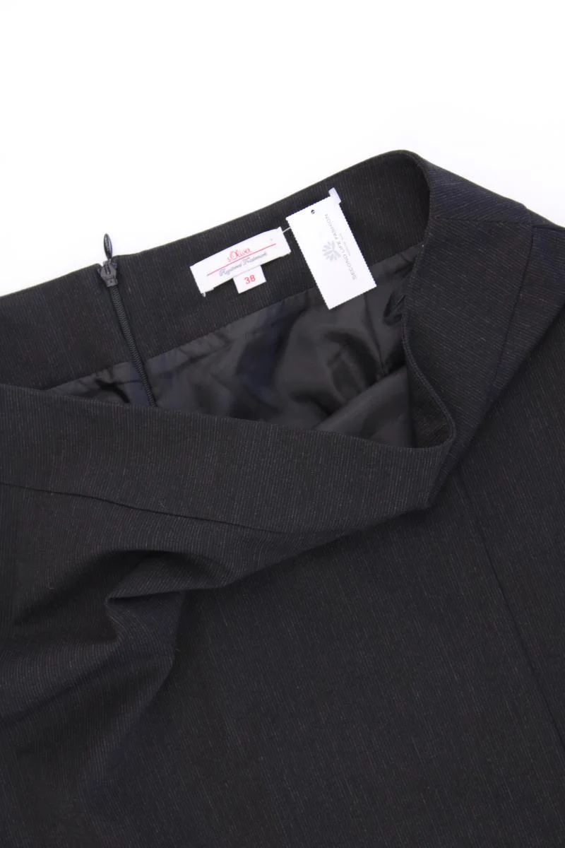 s.Oliver Bleistiftrock Gr. 38 grau aus Polyester