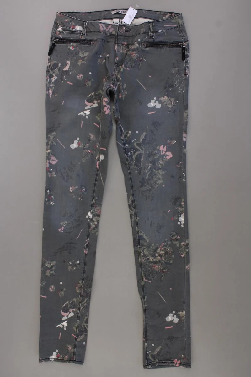 Garcia Jeans Hose Gr. W28 mit Blumenmuster mehrfarbig aus Baumwolle