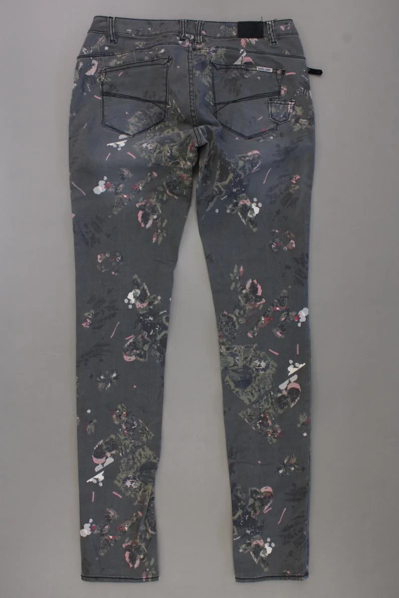 Garcia Jeans Hose Gr. W28 mit Blumenmuster mehrfarbig aus Baumwolle