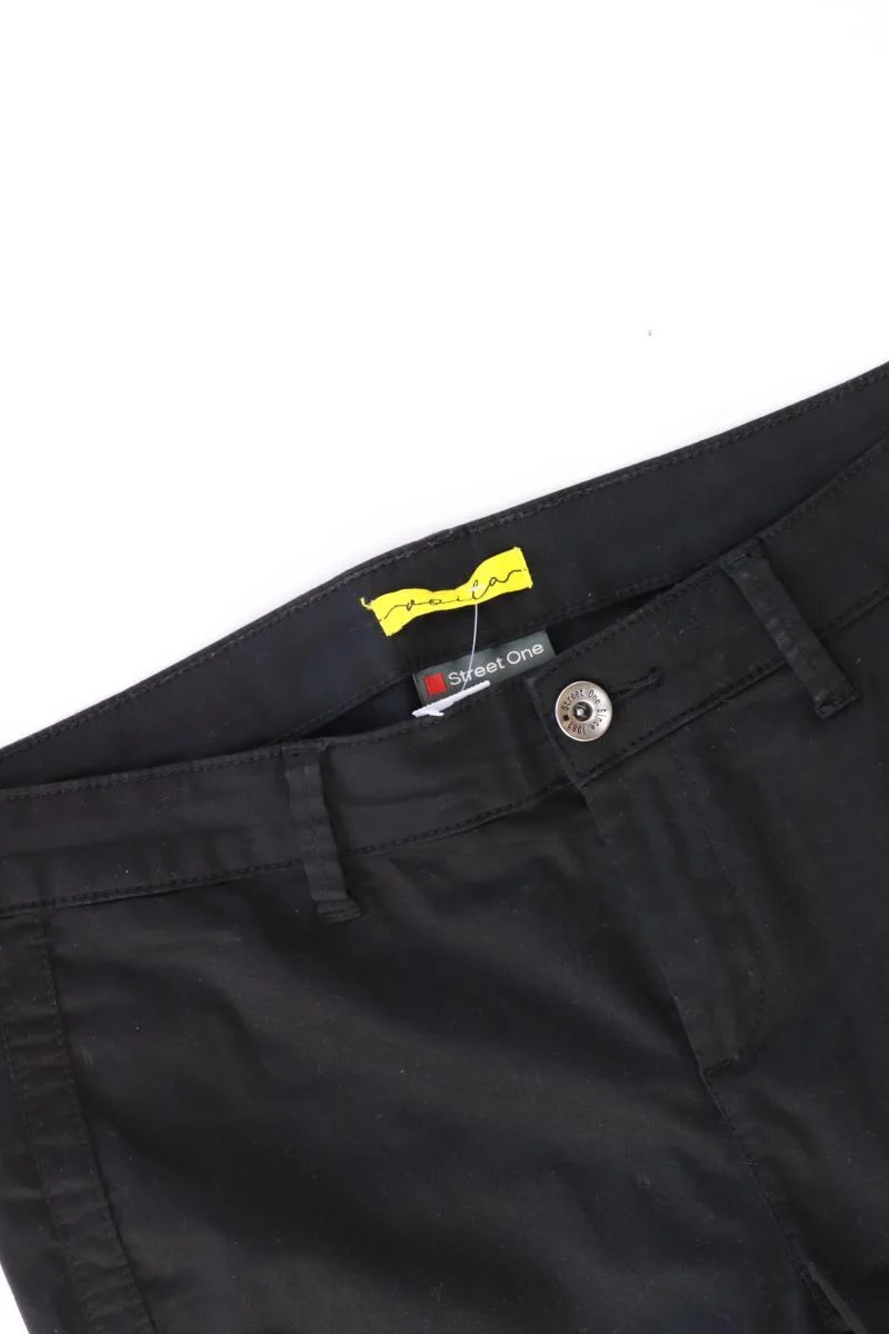 Street One Stoffhose Gr. 38 schwarz aus Baumwolle