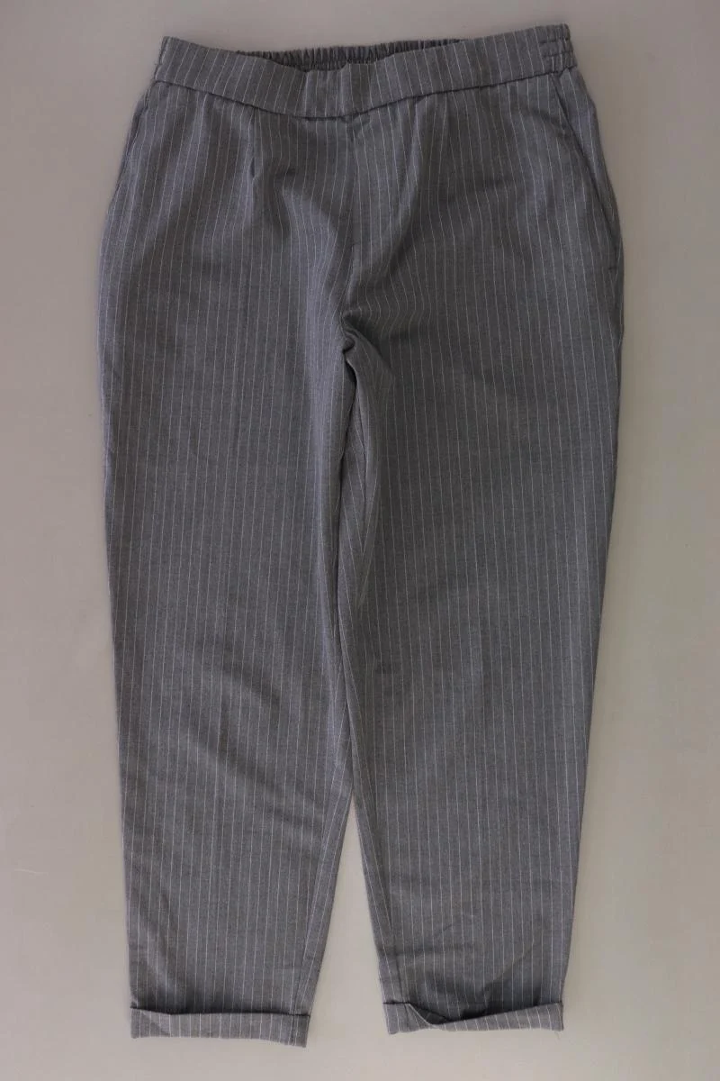 Pull&Bear Stoffhose Gr. L gestreift grau aus Polyester