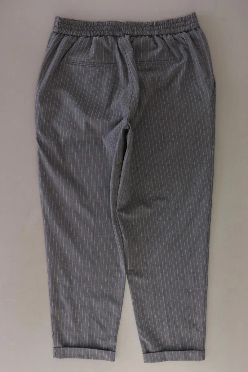 Pull&Bear Stoffhose Gr. L gestreift grau aus Polyester