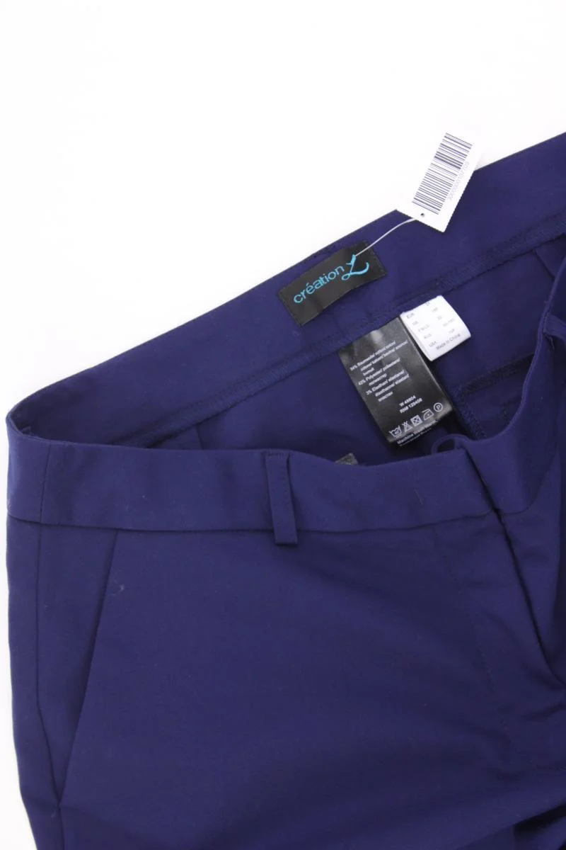 Création L. Stoffhose Gr. Kurzgröße 21 neuwertig blau aus Baumwolle