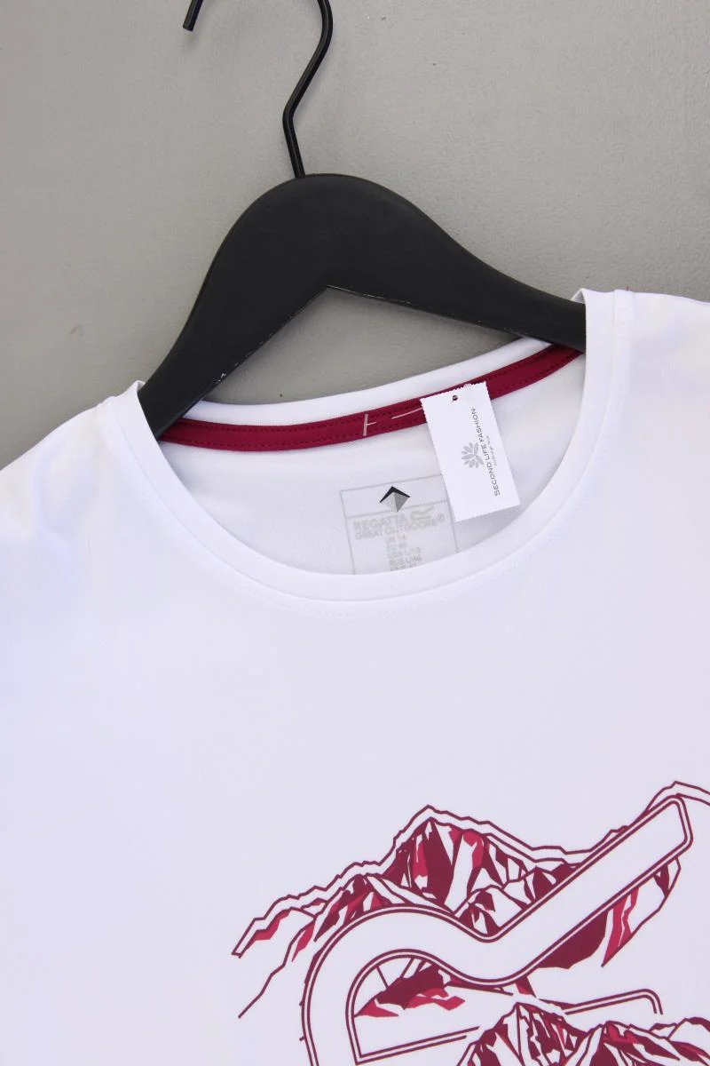 Regatta Printshirt Gr. 40 neuwertig Kurzarm weiß aus Polyester
