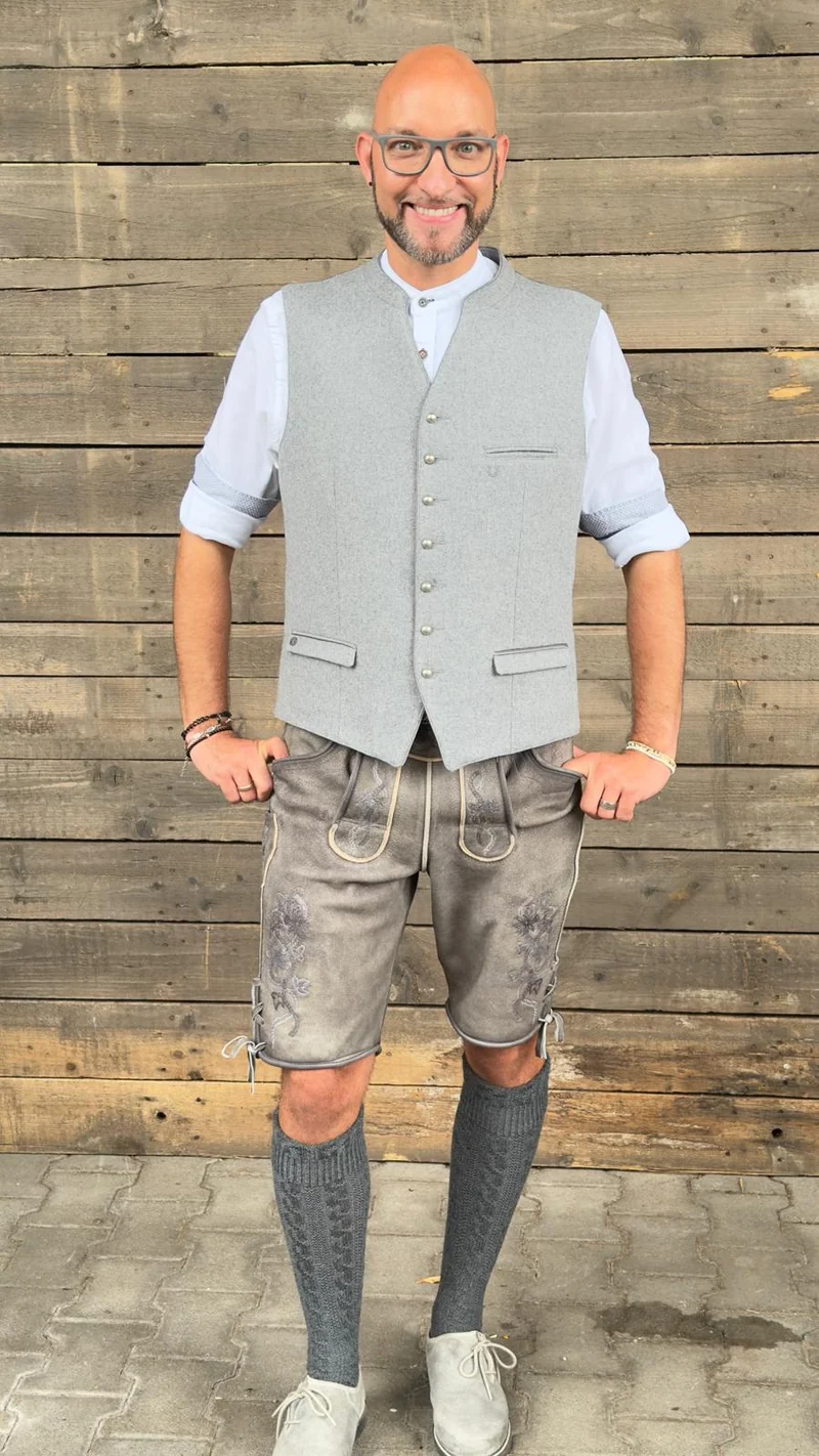 Herren Lederhose MIRKO - mit Gürtel - Krüger Buam - 961368-000-0044