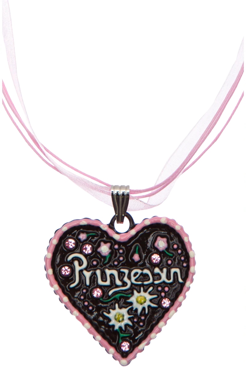 Kinder Trachtenhalskette Herz Prinzessin