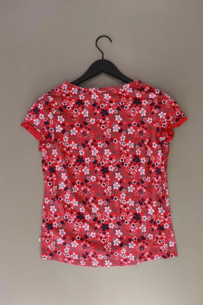 QS by s.Oliver Printshirt Gr. L mit Blumenmuster Kurzarm pink aus Baumwolle