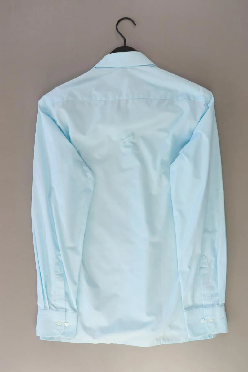 Eterna Langarmhemd für Herren Gr. Hemdgröße 39 blau aus Baumwolle