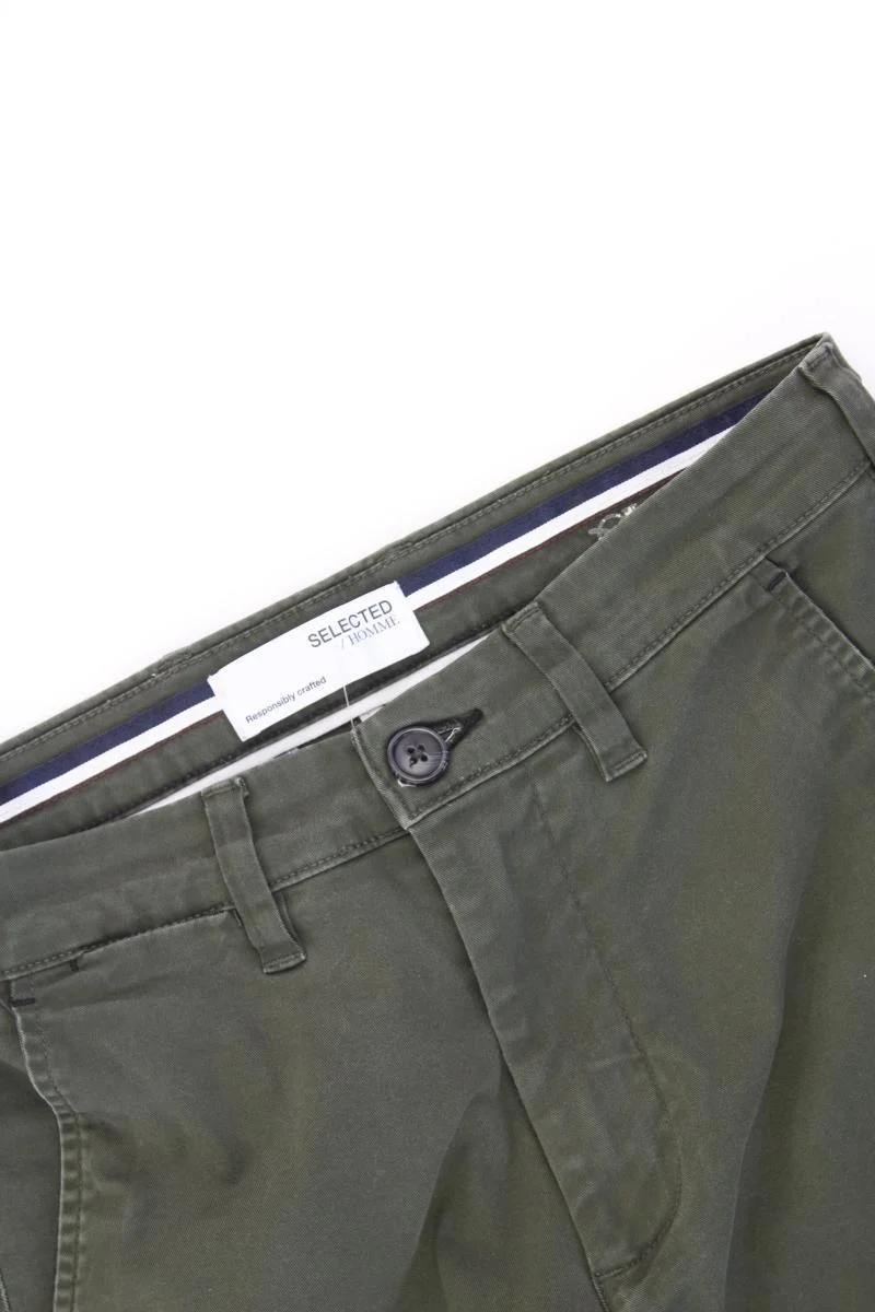 Selected Homme Chinohose für Herren Gr. W29/L32 olivgrün aus Baumwolle