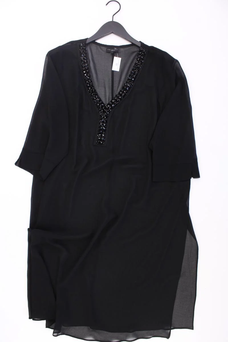 Live Unlimited London Chiffonkleid Gr. 48 3/4 Ärmel schwarz aus Polyester