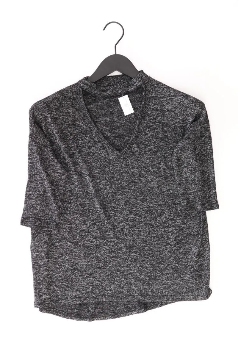 New Look Strickshirt Gr. L Kurzarm grau