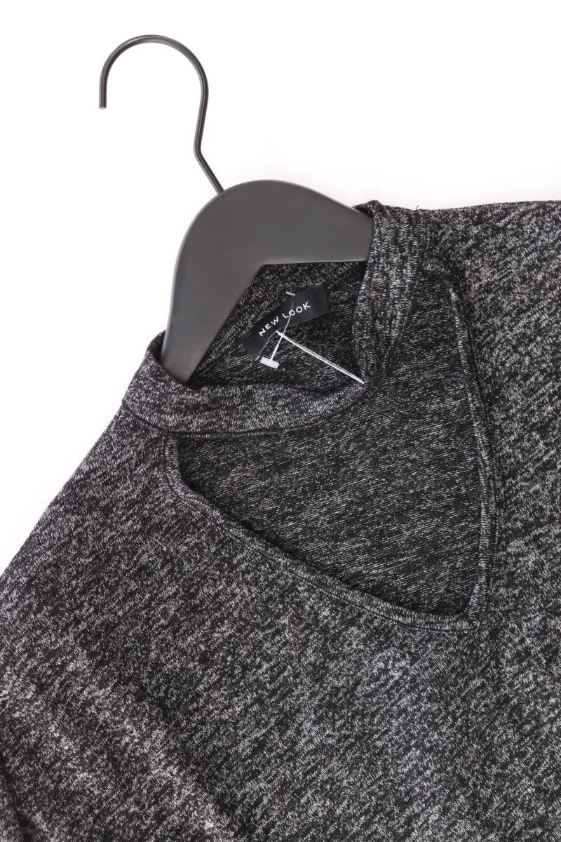 New Look Strickshirt Gr. L Kurzarm grau