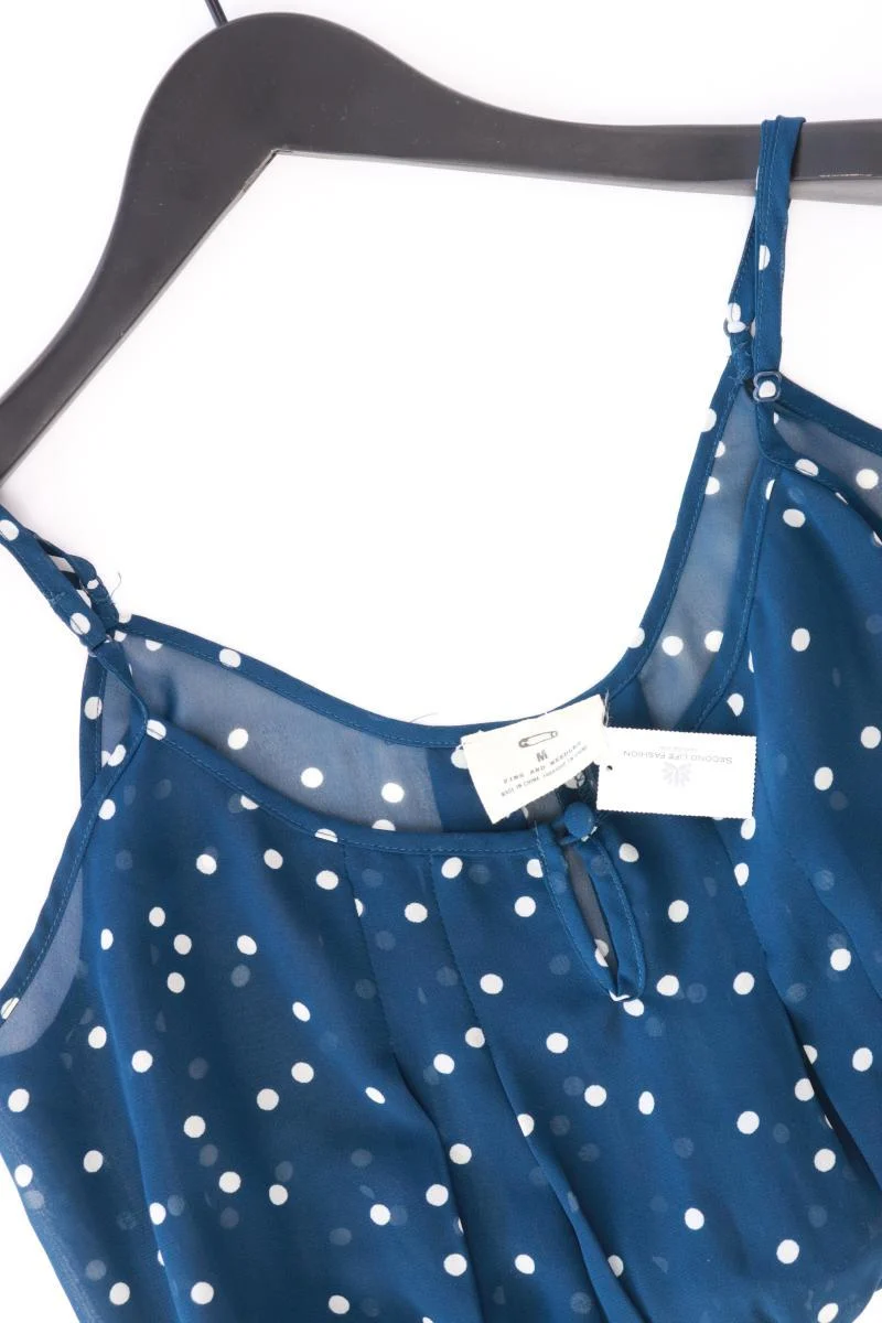 PINS AND NEEDLES Crop Top Gr. M gepunktet blau aus Polyester