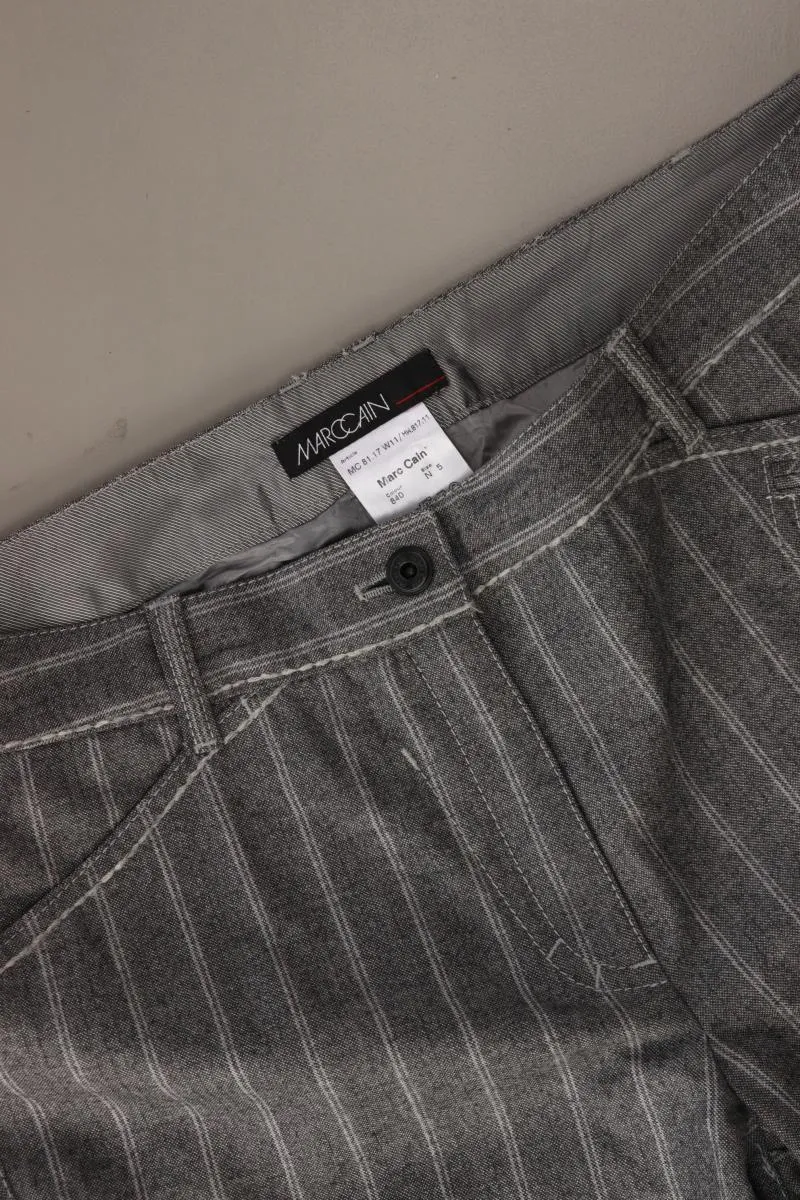 Marc Cain Wollhose Gr. 42 gestreift grau aus Schurwolle