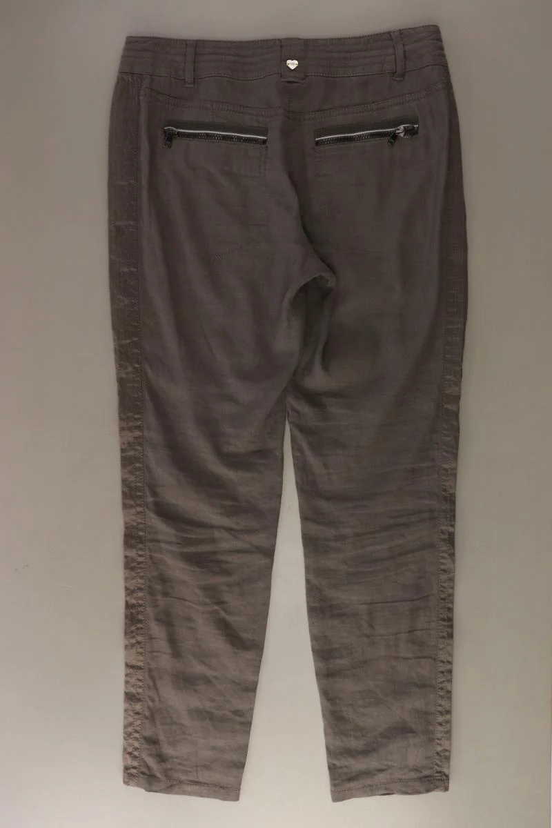 Marc Cain Stoffhose Gr. 38 grau aus Leinen