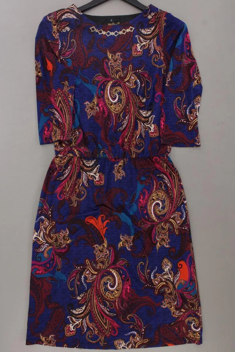 Atelier GS Maxikleid Gr. 38 mit Paisleymuster neuwertig 3/4 Ärmel mehrfarbig