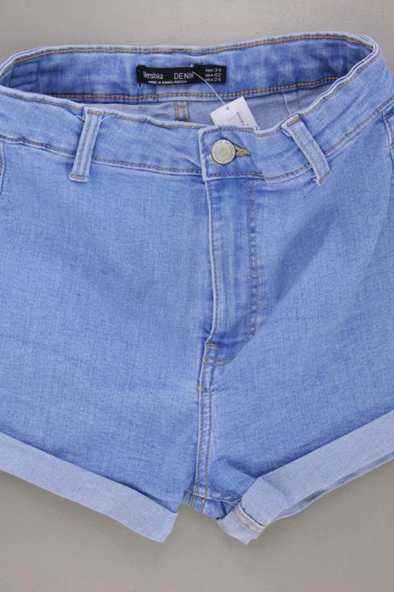 Bershka Jeansshorts Gr. 34 blau aus Baumwolle