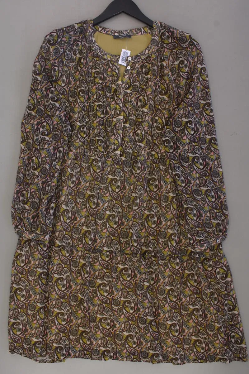 Montego Chiffonkleid Gr. 46 mit Paisleymuster neuwertig Langarm gelb
