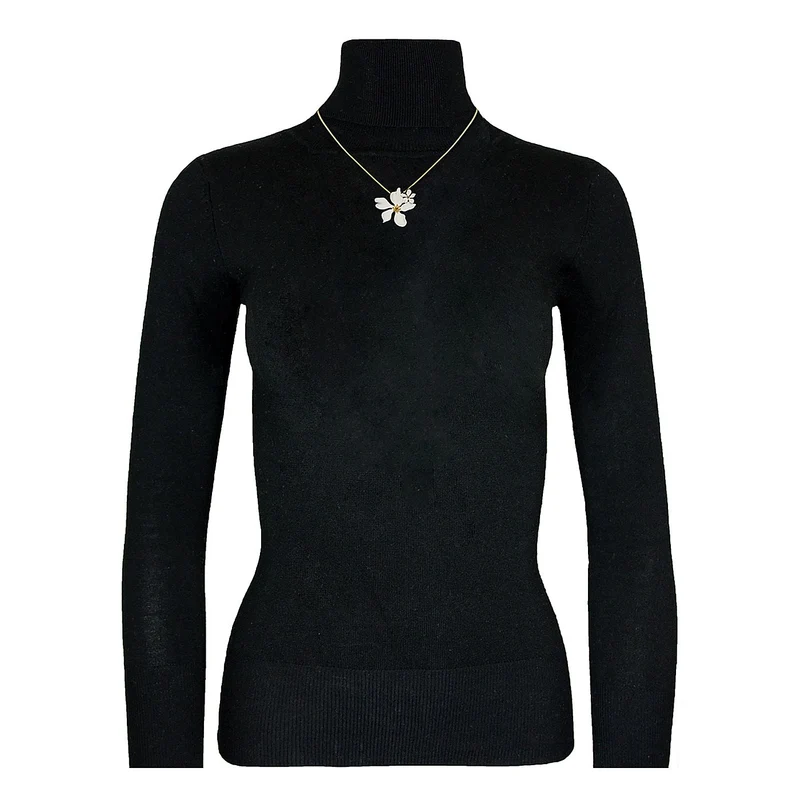 LUISIA® Halskette "Nelia" mit Blumen - 16 Karat vergoldet | Weiß