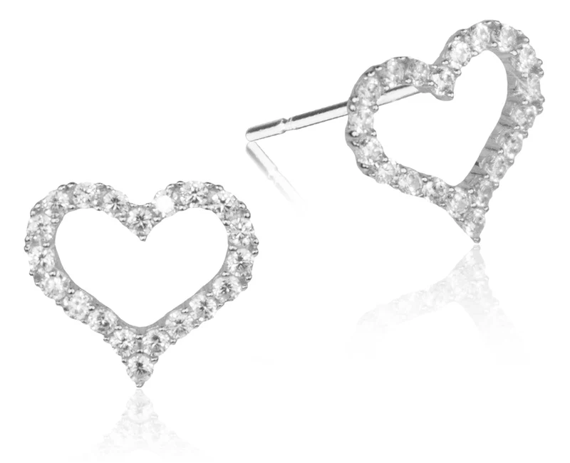 LUISIA Ohrstecker "Herzen" mit Zirkonia YG03629 925 Sterling Silber