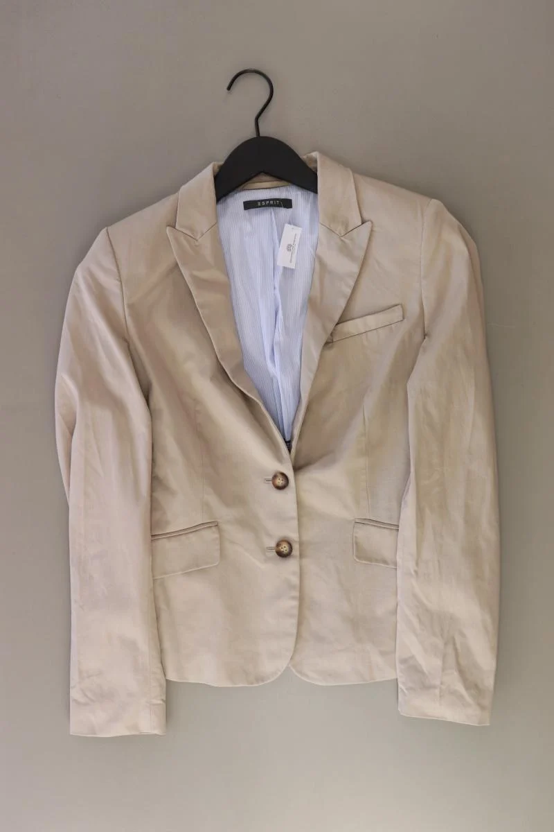 Esprit Regular Blazer Gr. 36 creme aus Baumwolle
