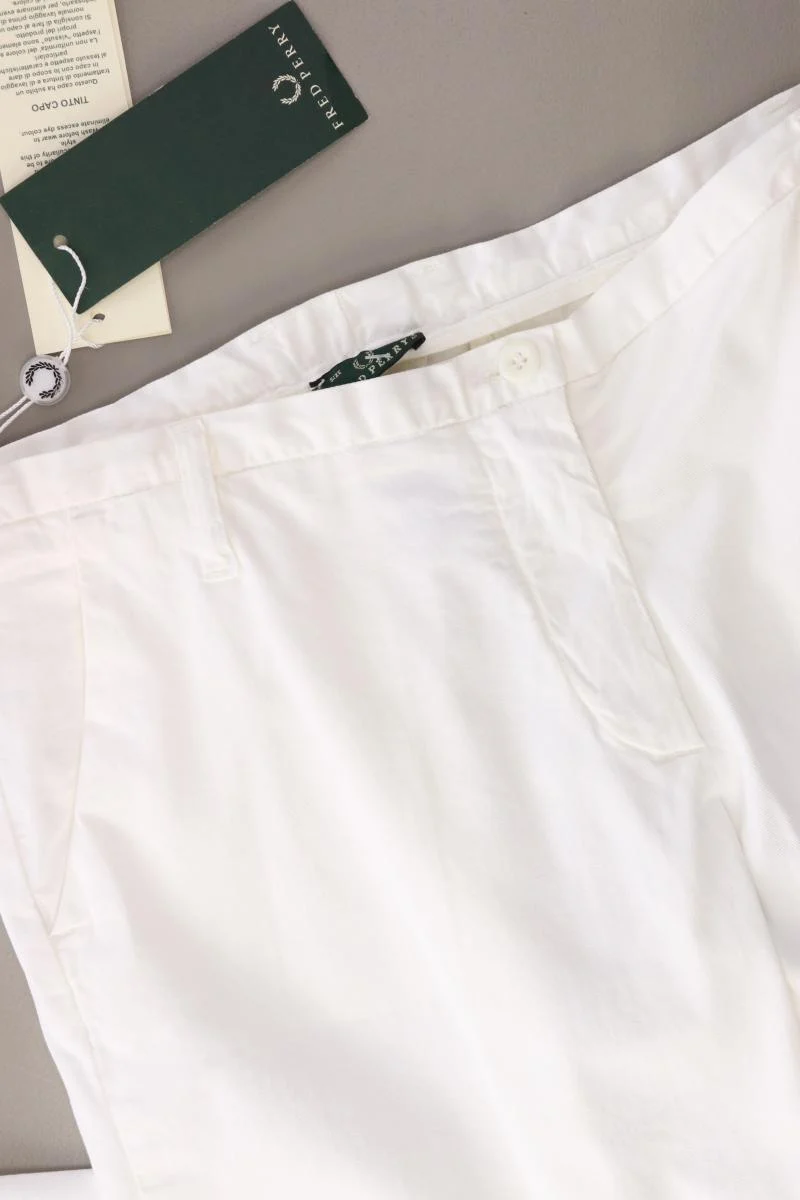 FRED PERRY Stoffhose Gr. IT 44 (M) Neupreis: 120,0€! weiß aus Baumwolle