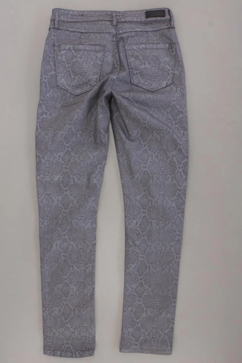 Opus Five-Pocket-Hose Gr. 36 mit Tierdruck Modell Emily grau aus Baumwolle
