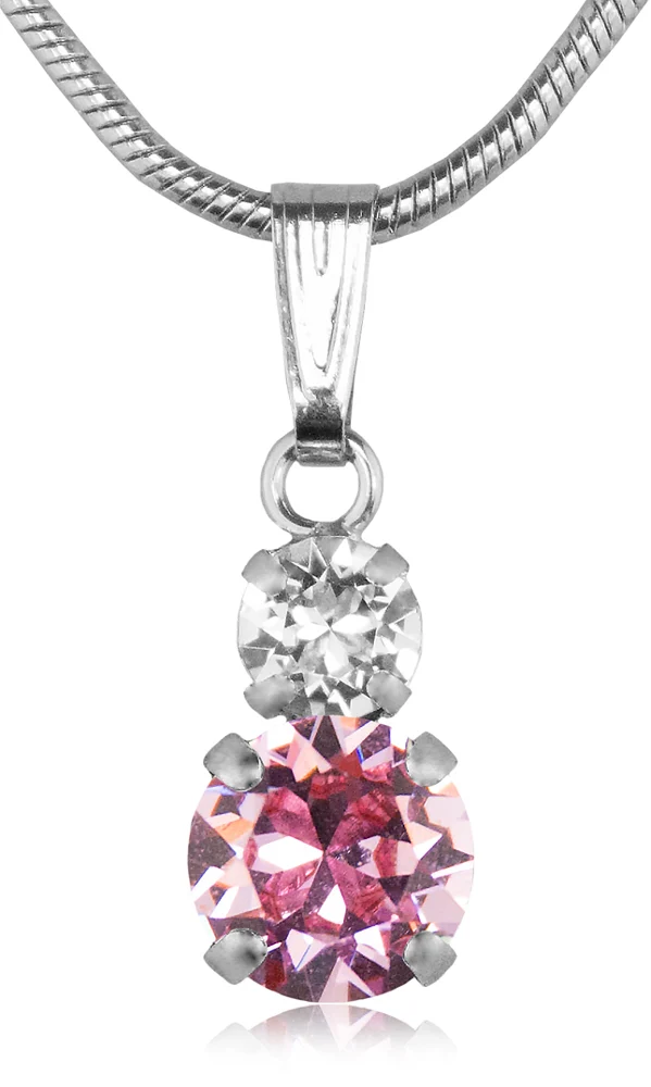 LUISIA® Halskette "Emily" mit Premium Kristallen | Rosa