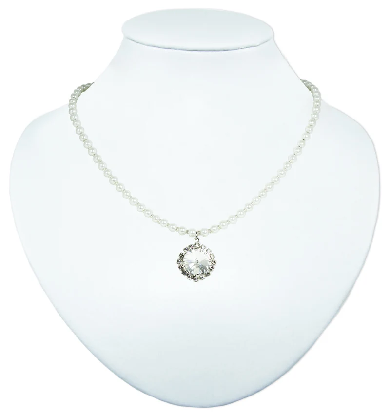 LUISIA® Perlencollier Kate mit Premium Kristall Anhänger