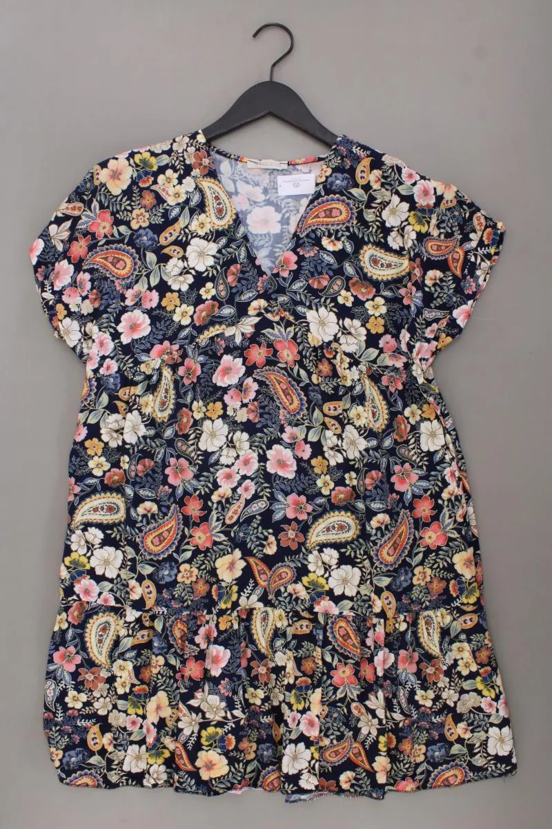 New Collection Kurzarmkleid Gr. OneSize mit Blumenmuster neuwertig mehrfarbig