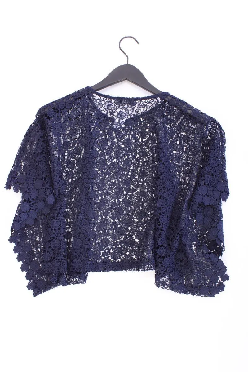 Mango Shirt mit Spitze Gr. OneSize Kurzarm blau
