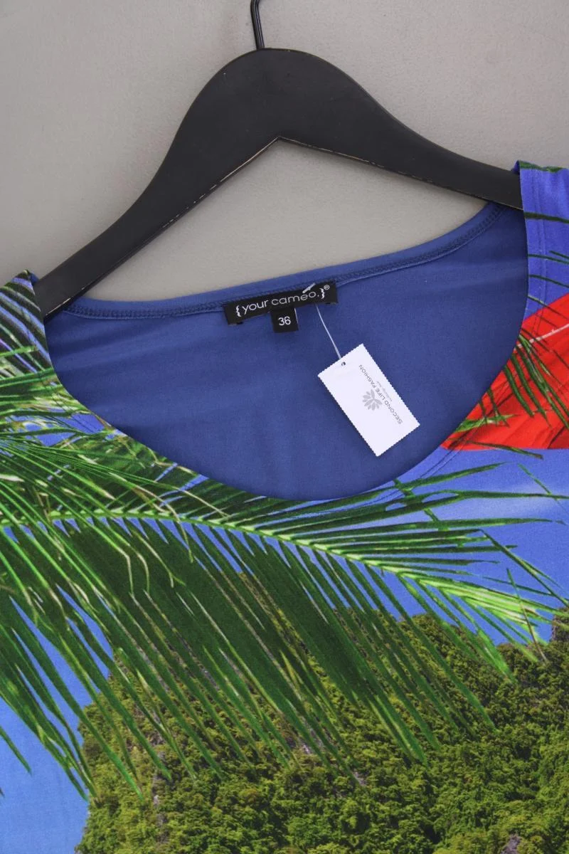 Your Cameo Printshirt Gr. 36 Kurzarm mehrfarbig aus Viskose