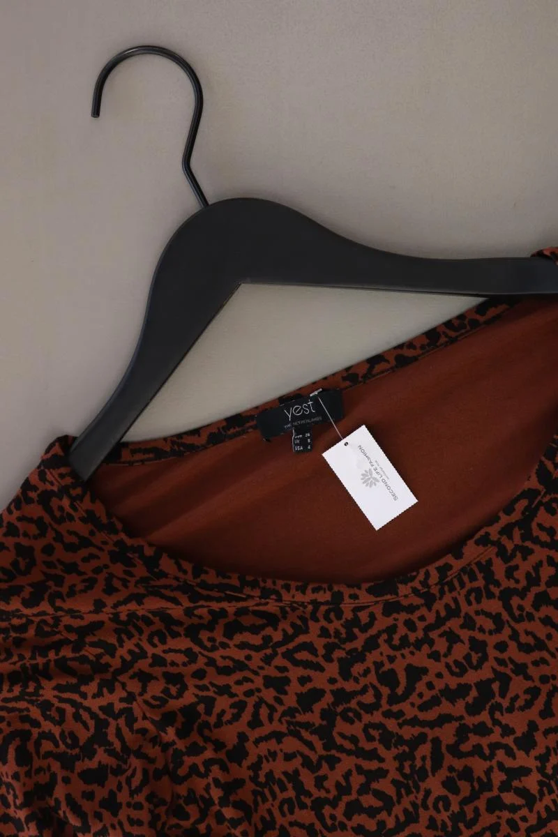 yest Longsleeve-Shirt Gr. 36 mit Tierdruck Langarm braun