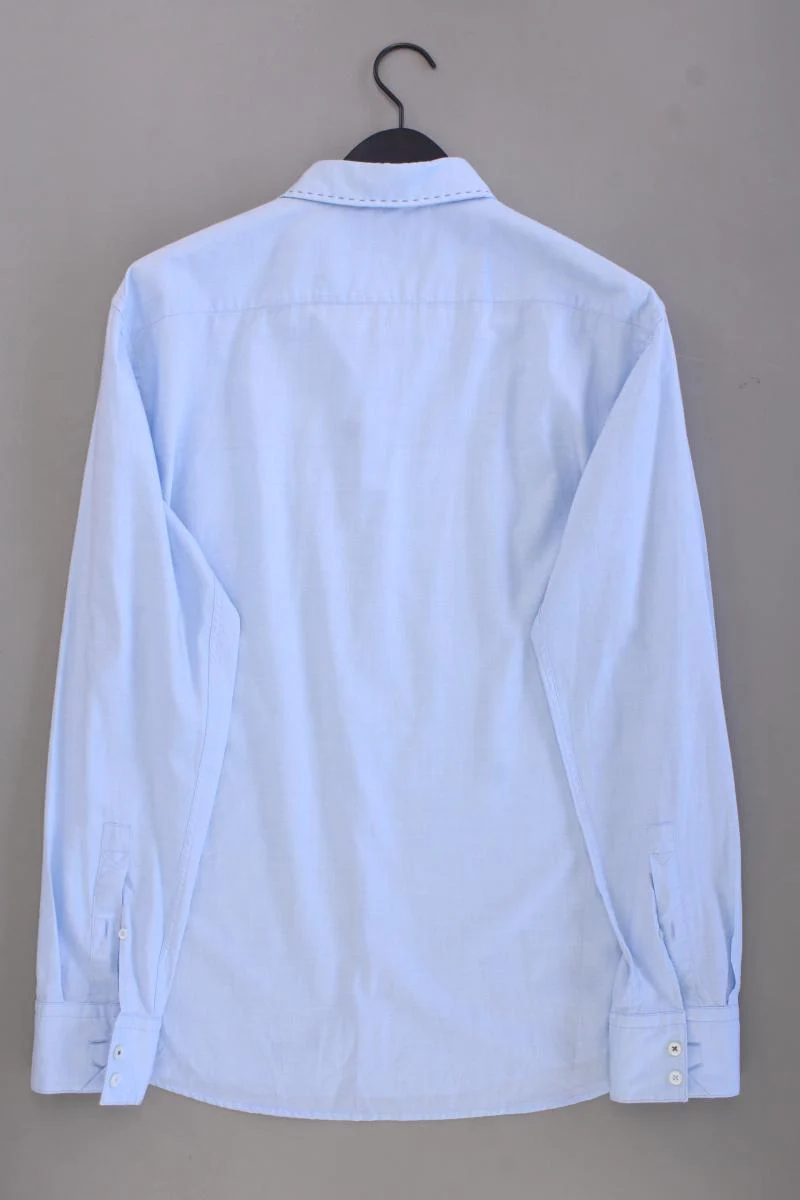 BOSS by Hugo Boss Langarmhemd für Herren Gr. XL blau aus Baumwolle