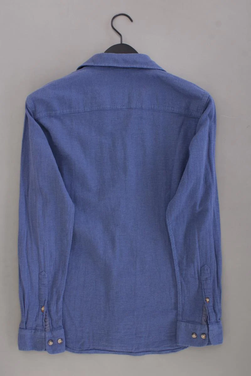Jack & Jones Langarmhemd für Herren Gr. M blau aus Baumwolle