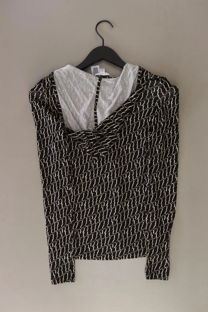 Topshop Printshirt Gr. 34 Langarm schwarz aus Polyester