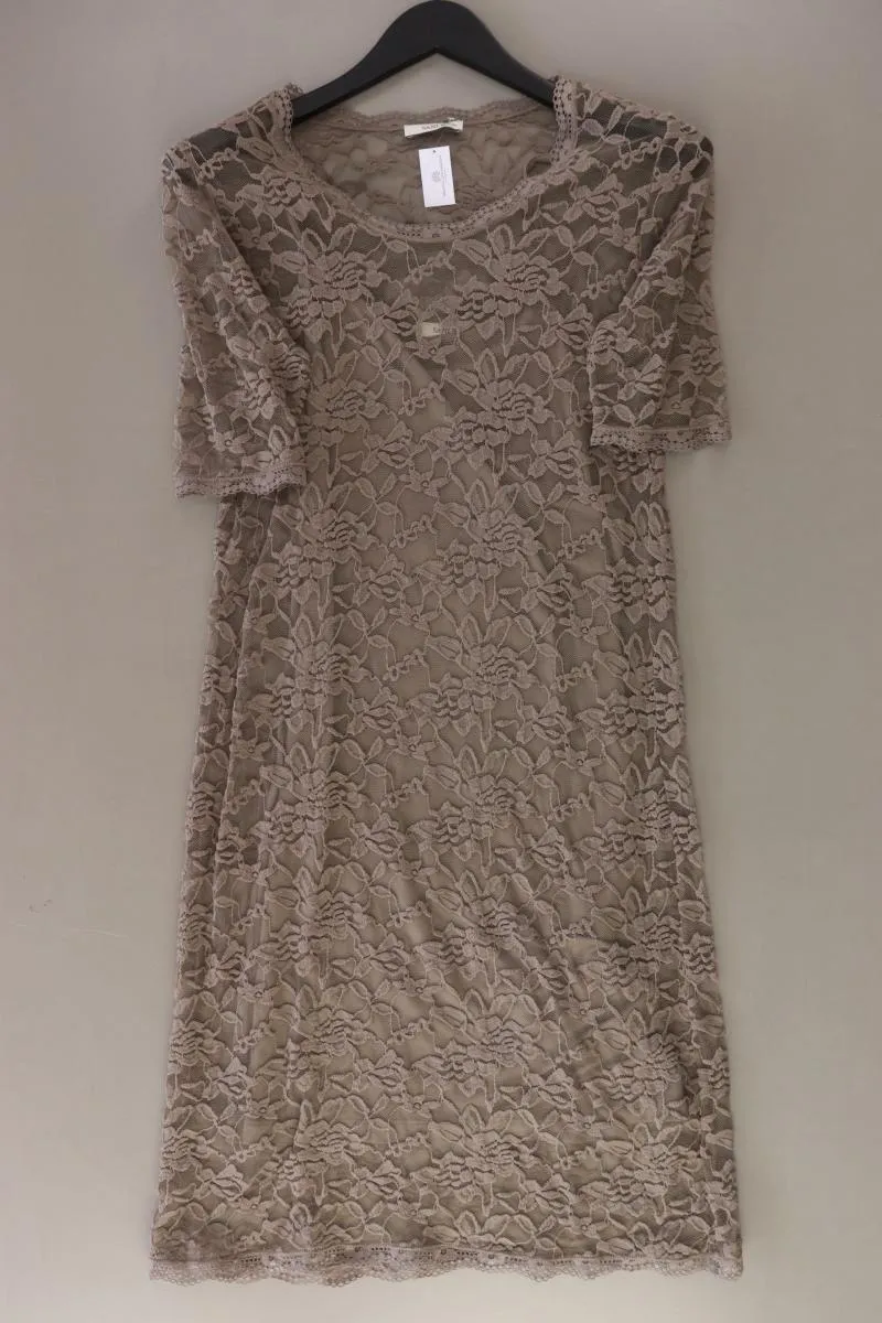 SANI BLU Spitzenkleid Gr. 34 Kurzarm braun aus Viskose
