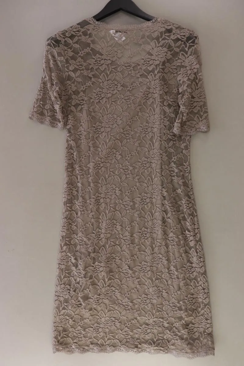 SANI BLU Spitzenkleid Gr. 34 Kurzarm braun aus Viskose