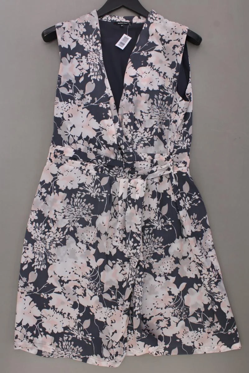 More&More Midikleid Gr. 40 mit Blumenmuster Ärmellos grau aus Polyester
