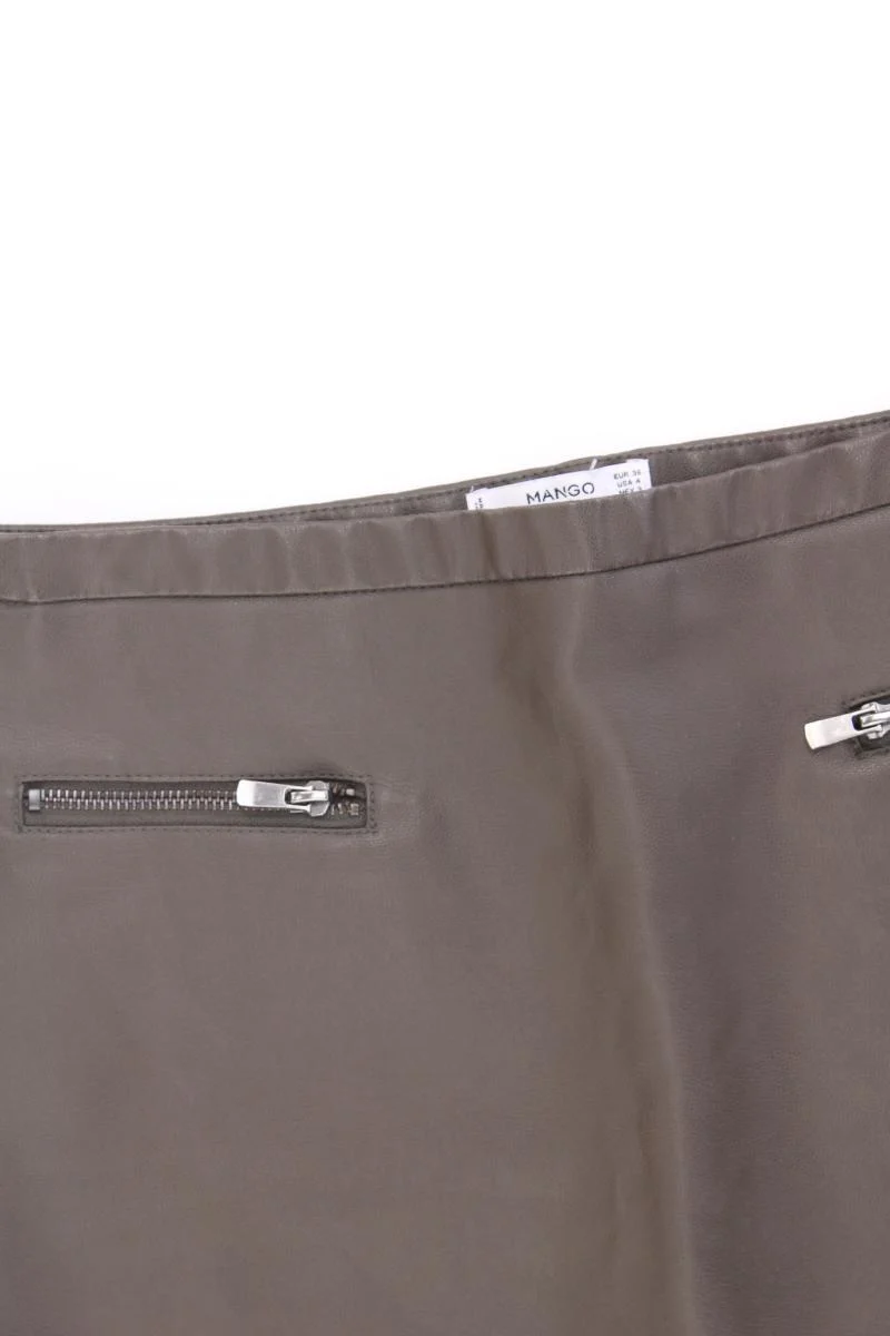 Mango Kunstlederrock Gr. 36 braun aus Polyester