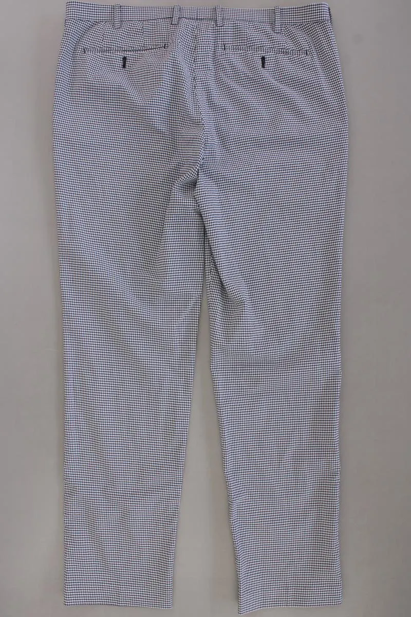 Uniqlo Chinohose für Herren Gr. W38/L34 kariert blau aus Polyester