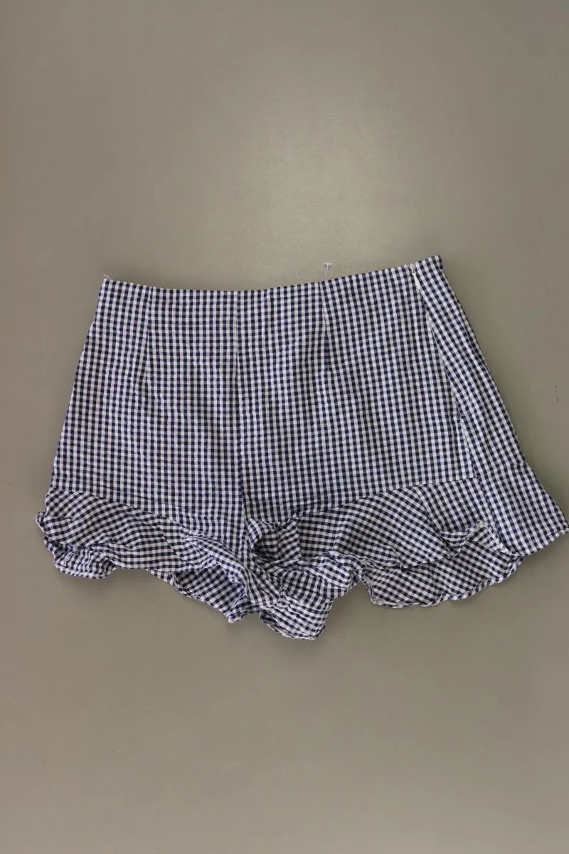 Zara Shorts Gr. M kariert blau